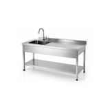 sc sonsesconcept Sc Sonses Concept Tek Evyeli Krom Çalışma Tezgahı, Paslanmaz , 200X60X85