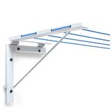Scale Katlanabilir Katlanır Balkon Yerden Tasarruf Duvara Monte Kumaş Kurutma Rafı (Alaşımlı Çelik, Fildişi)