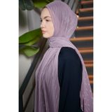 Scarf Gümüş Simli Şifon Şal - Sirke Rengi -