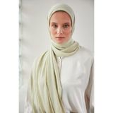 Scarf Gümüş Simli Şifon Şal - Su Yeşili -