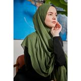 Scarf Şeffaf Çizgili Simli Şal - Haki -