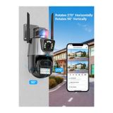 scarlet Wifi Ptz Kamera 6 Megapixel Ultra Hd Çift Kameralı Dış Cephe Alarmlı Güvenlik Kamera Sistem