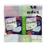 Scarlett Scarlet Ultra Hijyenik Gece Pedi Kuruluk & Yumuşaklık 84 Adet Ekonomik Paket 6'lı