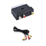 Scart To Rca Skart Tos Av Svideo Çevirici Set + Rca Kablo