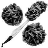 Scartink Lif Banyo Duş Süngeri Vücut Temizleyici, 1 Uzun Saplı Sırt Fırçası ve 2 75 g XL Eksfoliate Örgü Puf Duş Buketi, Kadınlar ve Erkekler için 3 Paket Duş Fırçası