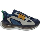 Scatto Lacivert Deri Erkek Sneaker Spor Ayakkabı - Mavi