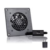 SCCCF USB Kabine 80 MM Fan Sessiz Soğutma Fanı Sistemi 4 inç Hız Kontrolü, Ev Sineması AV Dolapları için