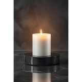 Scented Candle El Işçiliği Hand Made Kütük Silindir Mum Beyaz Renk 5 cm Genişlik 10 cm Uzunluk Kahve Aroması Kokulu - 10 cm Gül