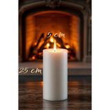 Scented Candle El Işçiliği Hand Made Kütük Silindir Mum Beyaz Renk 5 cm Genişlik 10 cm Uzunluk Lavanta Kokulu - 10 cm lavanta