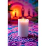 Scented Candle El Işçiliği Hand Made Kütük Silindir Mum Beyaz Renk 5 cm Genişlik 12,5 cm Uzunluk Gül Kokulu - 12,5 cm Gül