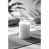Scented Candle El Işçiliği Hand Made Kütük Silindir Mum Beyaz Renk 5 cm Genişlik 12,5 cm Uzunluk Kahve Aroması Kokulu - 12,5 cm Kahve
