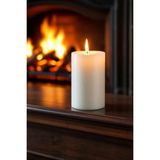 Scented Candle El Işçiliği Hand Made Kütük Silindir Mum Beyaz Renk 5 cm Genişlik 12,5 cm Uzunluk Vanilya Kokulu - 12,5 cm Vanilya