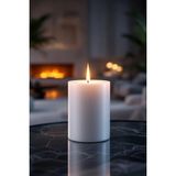 Scented Candle El Işçiliği Hand Made Kütük Silindir Mum Beyaz Renk 5 cm Genişlik 15 cm Uzunluk Kahve Aroması Kokulu - 15 cm Kahve