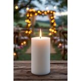 Scented Candle El Işçiliği Hand Made Kütük Silindir Mum Beyaz Renk 5 cm Genişlik 20 cm Uzunluk Kahve Aroması Kokulu - 20 cm Kahve