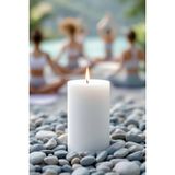 Scented Candle El Işçiliği Hand Made Kütük Silindir Mum Beyaz Renk 5 cm Genişlik 30 cm Uzunluk Gül Kokulu - 30 cm Gül