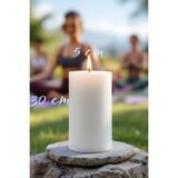 Scented Candle El Işçiliği Hand Made Kütük Silindir Mum Beyaz Renk 5 cm Genişlik 30 cm Uzunluk Sandal Ağacı Kokulu - 30 cm Sandal Ağacı