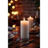 Scented Candle El Işçiliği Hand Made Kütük Silindir Mum Beyaz Renk 5 cm Genişlik 30 cm Uzunluk Vanilya Kokulu - 30 cm Vanilya