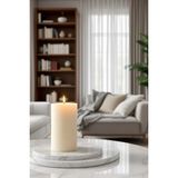 Scented Candle El Işçiliği Hand Made Kütük Silindir Mum Krem Renk 5 cm Genişlik 10 cm Uzunluk Vanilya Kokulu - 10 cm Vanilya - Krem - Bej