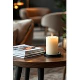 Scented Candle El Işçiliği Hand Made Kütük Silindir Mum Krem Renk 5 cm Genişlik 12,5 cm Uzunluk Kahve Aroması Kokulu - 12,5 cm Kahve - Krem - Bej