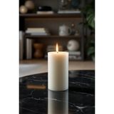 Scented Candle El Işçiliği Hand Made Kütük Silindir Mum Krem Renk 5 cm Genişlik 15 cm Uzunluk Vanilya Kokulu - 15 cm Vanilya - Krem - Bej
