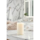 Scented Candle El Işçiliği Hand Made Kütük Silindir Mum Krem Renk 5 cm Genişlik 20 cm Uzunluk Lavanta Kokulu - 20 cm lavanta - Krem - Bej