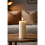 Scented Candle El Işçiliği Hand Made Kütük Silindir Mum Krem Renk 5 cm Genişlik 25 cm Uzunluk Lavanta Kokulu - 25 cm lavanta - Krem - Bej