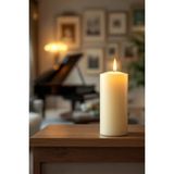 Scented Candle El Işçiliği Hand Made Kütük Silindir Mum Krem Renk 5 cm Genişlik 25 cm Uzunluk Vanilya Kokulu - 25 cm Vanilya - Krem - Bej