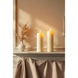 Scented Candle El Işçiliği Hand Made Kütük Silindir Mum Krem Renk 5 cm Genişlik 30 cm Uzunluk Sandal Ağacı Kokulu - 30 cm Sandal Ağacı - Krem - Bej