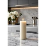 Scented Candle El Işçiliği Hand Made Kütük Silindir Mum Krem Renk 5 cm Genişlik 30 cm Uzunluk Vanilya Kokulu - 30 cm Vanilya - Krem - Bej