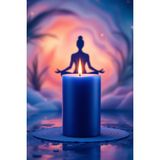 Scented Candle El Işçiliği Hand Made Kütük Silindir Mum Lacivert Renk 5 cm Genişlik 12,5 cm Uzunluk Lavanta Kokulu - 12,5 cm lavanta