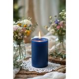Scented Candle El Işçiliği Hand Made Kütük Silindir Mum Lacivert Renk 5 cm Genişlik 12,5 cm Uzunluk Sandal Ağacı Kokulu - 12,5 cm Sandal Ağacı