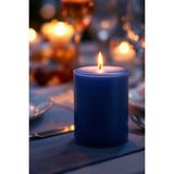 Scented Candle El Işçiliği Hand Made Kütük Silindir Mum Lacivert Renk 5 cm Genişlik 15 cm Uzunluk Lavanta Kokulu - 15 cm lavanta