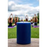Scented Candle El Işçiliği Hand Made Kütük Silindir Mum Lacivert Renk 5 cm Genişlik 25 cm Uzunluk Lavanta Kokulu - 25 cm lavanta