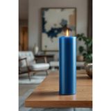 Scented Candle El Işçiliği Hand Made Kütük Silindir Mum Lacivert Renk 5 cm Genişlik 30 cm Uzunluk Sandal Ağacı Kokulu - 30 cm Sandal Ağacı