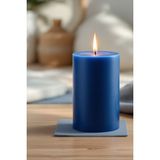 Scented Candle El Işçiliği Hand Made Kütük Silindir Mum Lacivert Renk 5 cm Genişlik 30 cm Uzunluk Vanilya Kokulu - 30 cm Vanilya