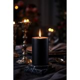 Scented Candle El Işçiliği Hand Made Kütük Silindir Mum Siyah Renk 5 cm Genişlik 10 cm Uzunluk Sandal Ağacı Kokulu - 10 cm Sandal Ağacı