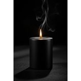 Scented Candle El Işçiliği Hand Made Kütük Silindir Mum Siyah Renk 5 cm Genişlik 10 cm Uzunluk Vanilya Kokulu - 10 cm Vanilya