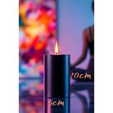 Scented Candle El Işçiliği Hand Made Kütük Silindir Mum Siyah Renk 5 cm Genişlik 12,5 cm Uzunluk Lavanta Kokulu - 12,5 cm lavanta