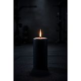 Scented Candle El Işçiliği Hand Made Kütük Silindir Mum Siyah Renk 5 cm Genişlik 12,5 cm Uzunluk Sandal Ağacı Kokulu - 12,5 cm Sandal Ağacı
