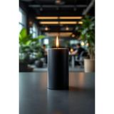 Scented Candle El Işçiliği Hand Made Kütük Silindir Mum Siyah Renk 5 cm Genişlik 15 cm Uzunluk Lavanta Kokulu - 15 cm lavanta
