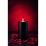 Scented Candle El Işçiliği Hand Made Kütük Silindir Mum Siyah Renk 5 cm Genişlik 25 cm Uzunluk Gül Kokulu - 25 cm Gül