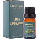 Scentfume Lime & Sandalwood 10 ml Difüzör Esansı, Oda Kokusu, Aromaterapi Yağı, İmza Koku Esansiyel %100 Doğal Yağ Aromaterapi Meditasyon