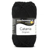 Schachenmayr Catania Pamuk Amigurumi El Örgü Ipi Ipliği Yünü - 110 Siyah