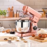 Schafer 10 Hız Kademeli 5.5 Litre Geniş Hacimli Paslanmaz Çelik Karıştırma Hazneli Stand Mikser 1300W - Rose Gold