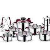 Schafer 18 Parça Bordo Compakt Çelik Çeyiz Seti