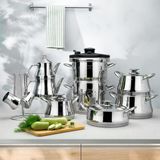Schafer 1S0837-29001-INX01 Caldron Inox 18 Parça Çelik Çeyiz Seti