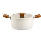 Schafer 20 cm Krem Ceramoni Seramik Derin Tencere
