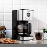 Schafer Brew Master İnox Filtre Kahve Makinesi 12 Fincan Kapasite ile Otomatik Kapanma Özelliği