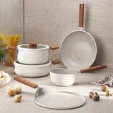 Schafer Ceramoni Seramik Krep Tava 26 Cm-Krem - 26 cm krep tava