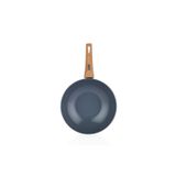 Schafer Fiesta 28 cm Siyah Açık Kahverengi Seramik Wok Tava
